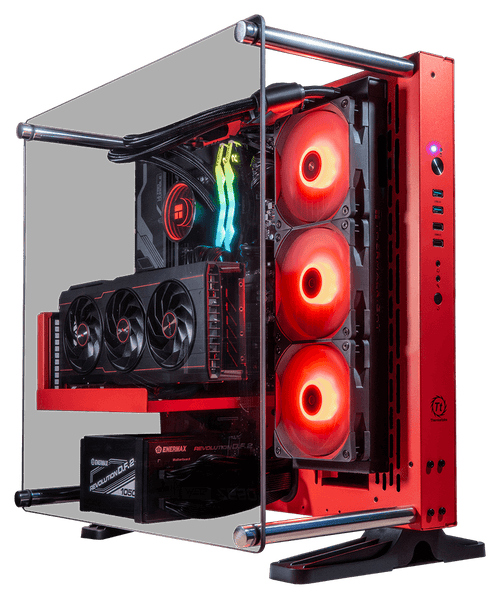 i9 14900KF, 32GB DDR5 RAM, 1TB SSD, RTX 4070 Ti, 360MM Water Cooling - Core P3 Pro Red