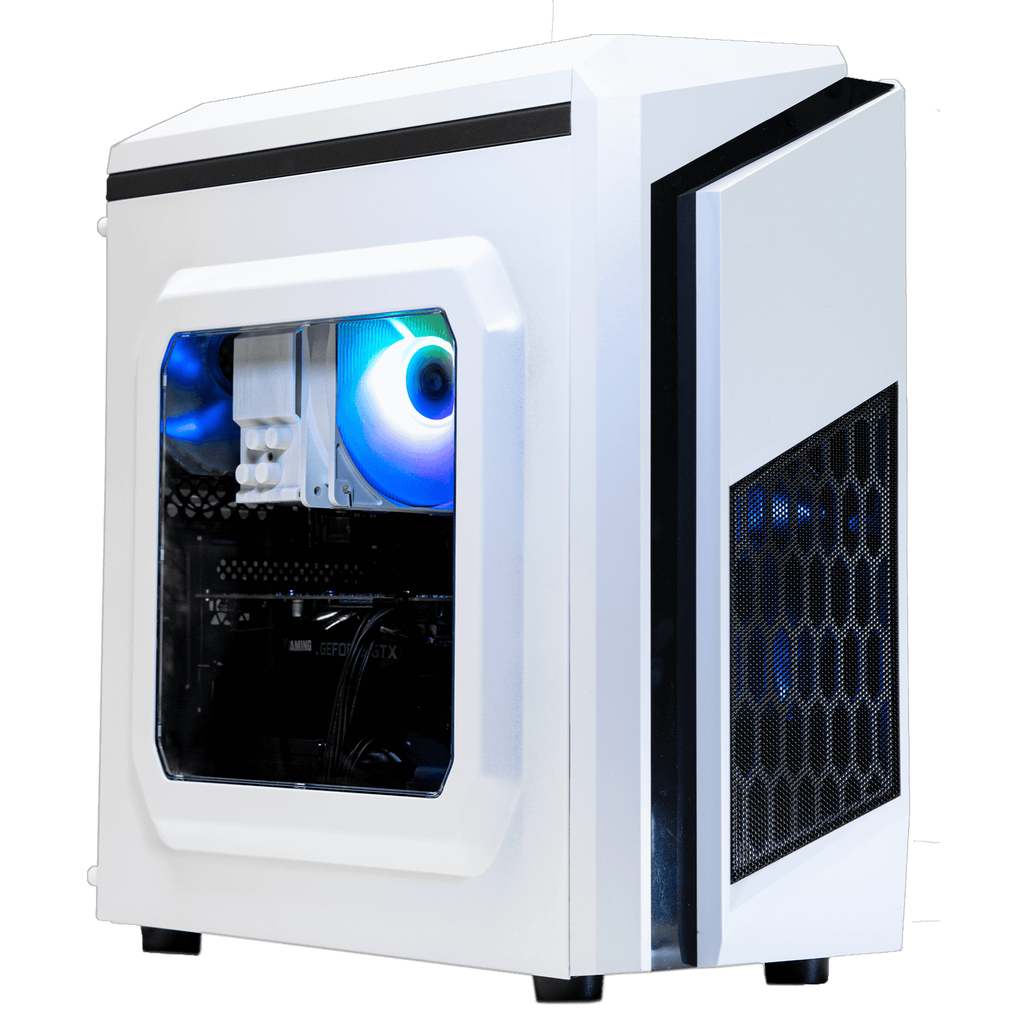 AMD Ryzen 7800X3D, 32GB DDR5 RAM, 1TB SSD, RTX 4070, 240MM AIO - DIYPC F2 - White