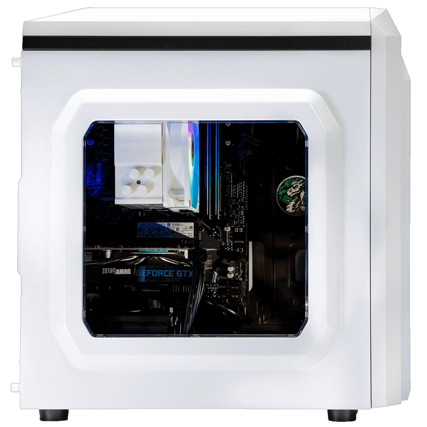 AMD Ryzen 7800X3D, 32GB DDR5 RAM, 1TB SSD, RTX 4070, 240MM AIO - DIYPC F2 - White