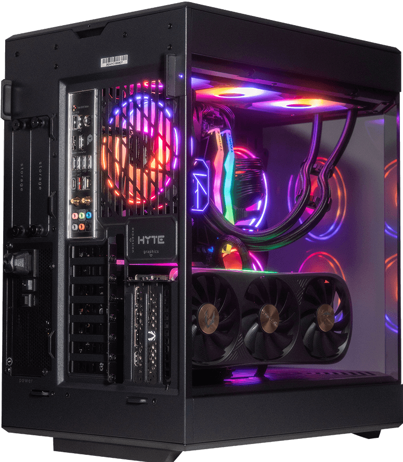 i9 14900KF, 32GB DDR5 RAM, 1TB SSD, RTX 4070 Ti, 360MM Water Cooling - Hyte Y60 Black