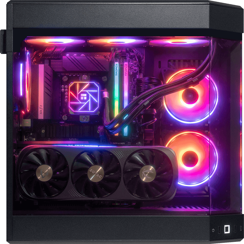 i9 14900KF, 32GB DDR5 RAM, 1TB SSD, RTX 4070 Ti, 360MM Water Cooling - Hyte Y60 White