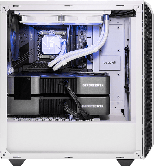Dual RTX 3090 24GB GPU Pro Workstation - Intel - Pure 501 White