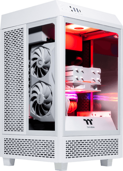 Tower 100 Mini White, Ryzen 5 9600X, 32GB DDR5, 1TB, 850W, RTX 5070 12GB, Upgraded RGB Air