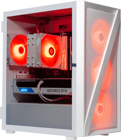 M06 White, Ryzen 5 9600X, 16GB DDR5, 1TB, 850W, RTX 5070 12GB, Upgraded RGB Air