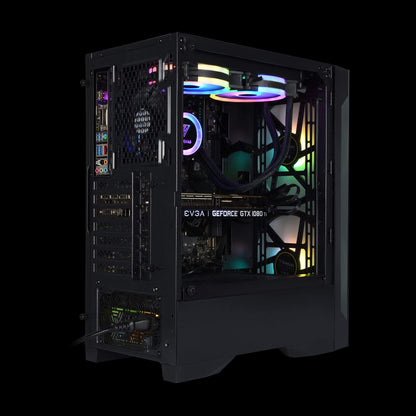 GAMDIAS Apollo E2 Black Customizable Prebuilt Gaming PC Rear