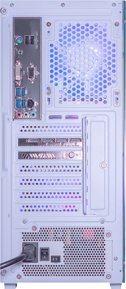 AMD Ryzen 7800X3D, 32GB DDR5 RAM, 1TB SSD, RTX 4070, 240MM AIO - Aura GC2 White
