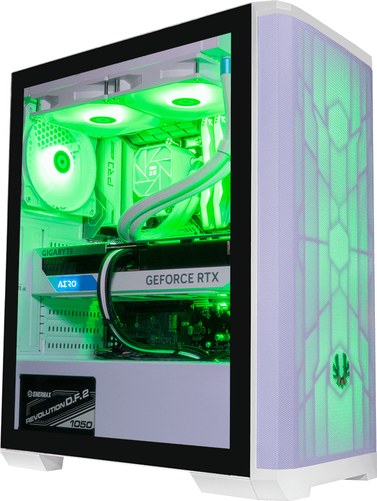 Nova Mesh - i7 12700K, 16GB RAM, 1TB SSD, RTX 3080 12GB, 120MM Water Cooling - WHITE