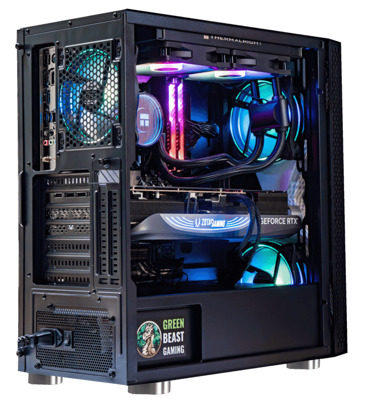 Black Widow Black, Ryzen 5 9600X, 16GB DDR5, 1TB, 850W, RTX 5070 12GB, Upgraded RGB Air