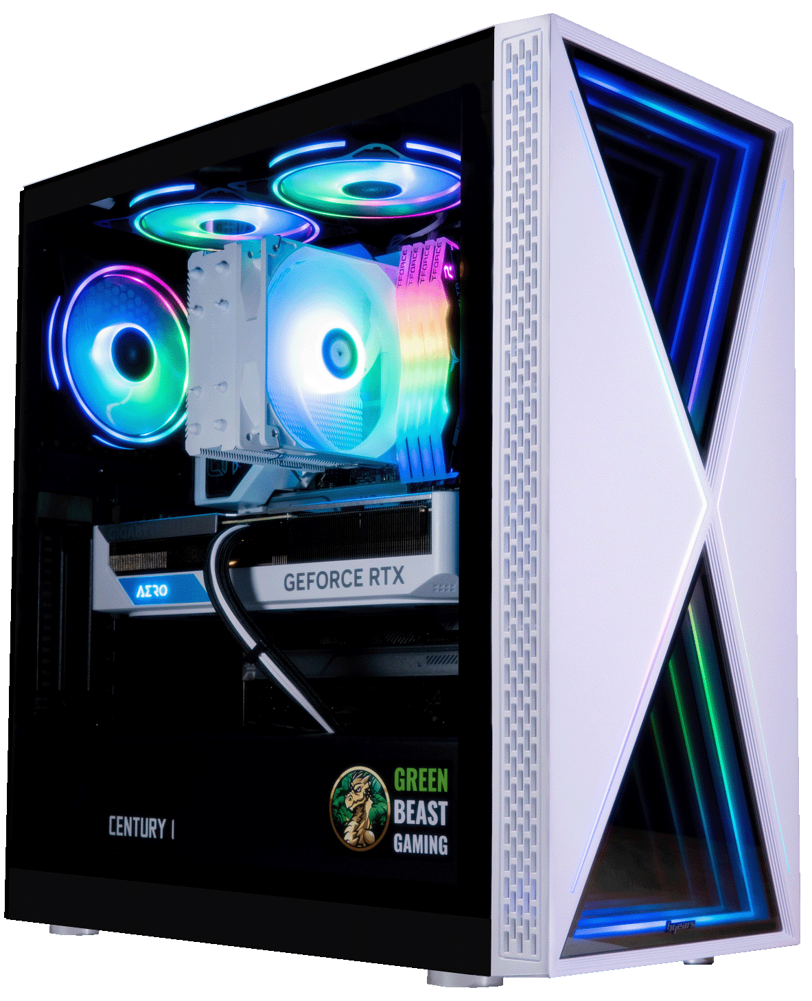 AMD Ryzen 7800X3D, 32GB DDR5 RAM, 1TB SSD, RTX 4070, 240MM AIO - Black Widow - WHITE