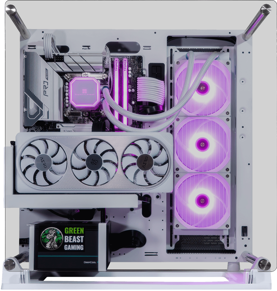 Core P3 Pro White, i9 14900KF, 32GB DDR4, 1TB, 1000W, RTX 4090 24GB, 360MM ARGB Water