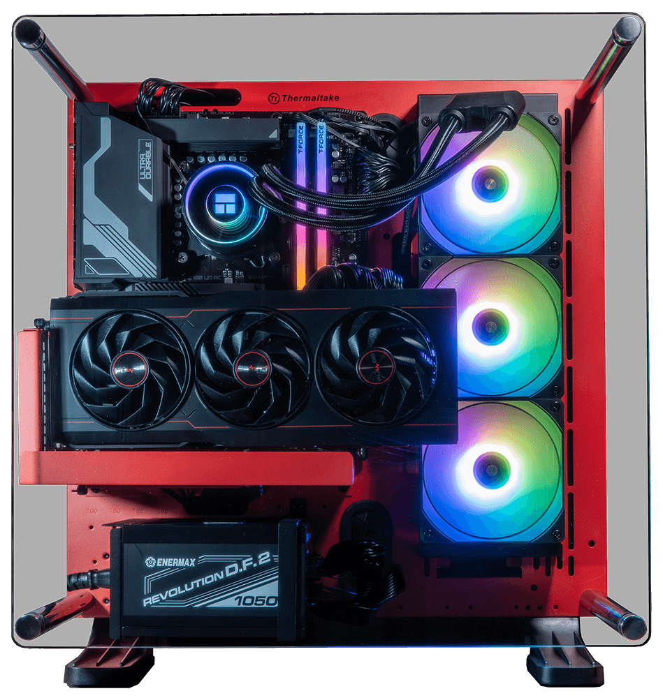 Core P3 Pro Red, i9 14900KF, 32GB DDR4, 1TB, 850W, RTX 5070 Ti 16GB, 360MM ARGB Water