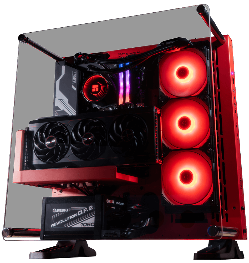 i9 13900K, 32GB DDR5 RAM, 1TB SSD, RTX 4070 Ti, 360MM Water Cooling - Best Value Core P3 - RED