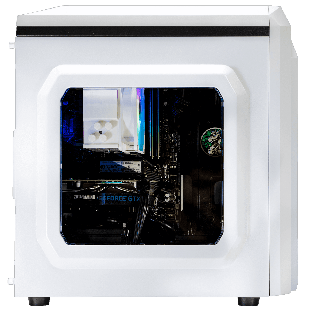 DIYPC F2 White, Ryzen 5 5500, 16GB DDR4, 1TB, 550W, RTX 5060 Ti 16GB, Standard Air