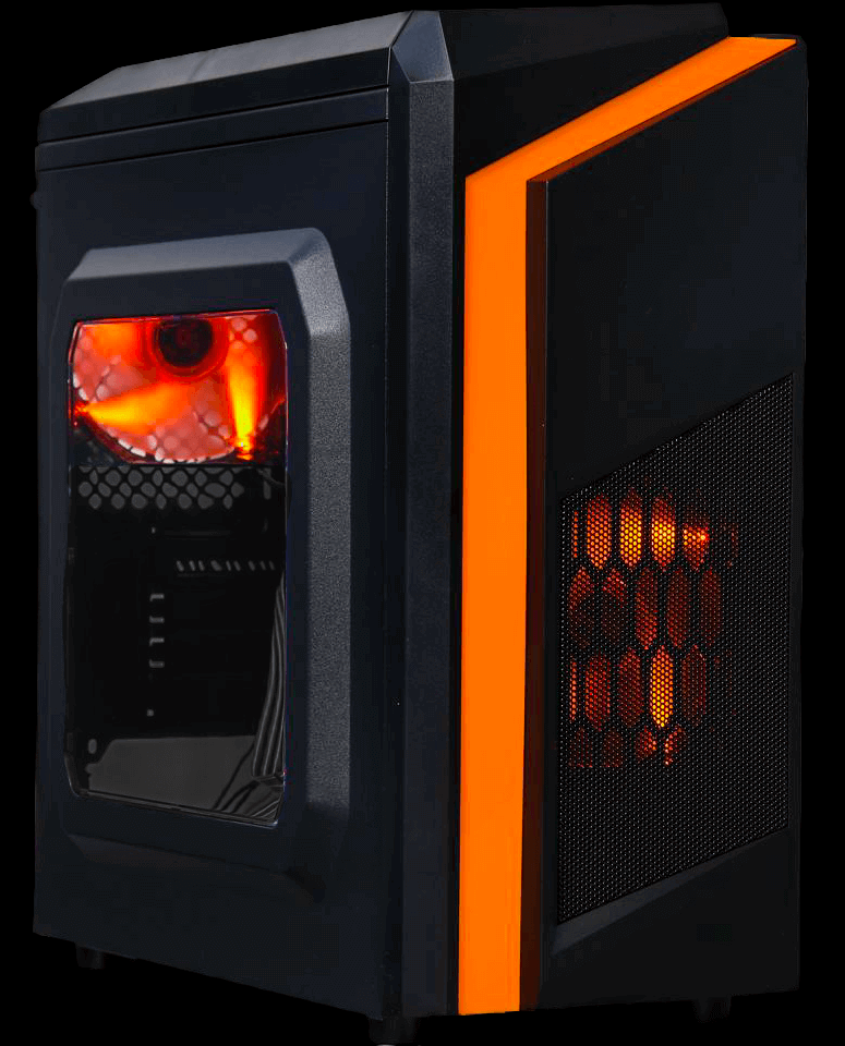 DIYPC F2 Orange Prebuilt Customizable Gaming PC
