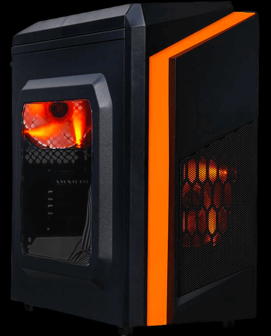 DIYPC F2 Orange Prebuilt Customizable Gaming PC