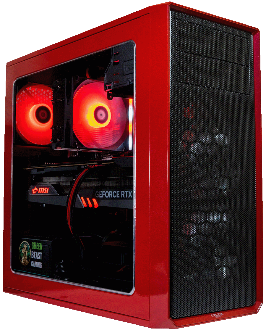 Focus G - BUILD YOUR OWN - Intel - Red Gaming PC – Green Beast Gaming