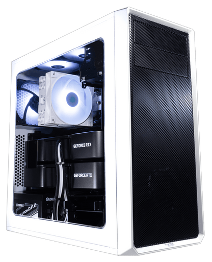 Dual RTX 3090 24GB GPU Pro Workstation Intel Focus G White