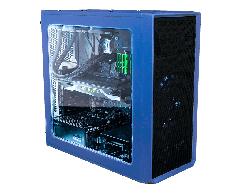 Blue Gfx Computer Prebuilt Intel Gaming PC - Customize Your Specs - Focus G Blue – Green ...