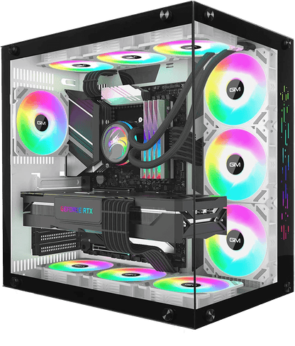 GIM ATX WHITE Customizable Prebuilt Gaming PC Front Side