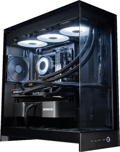 Dual RTX 3090 24GB GPU Pro Workstation - Intel - H9 Flow Black