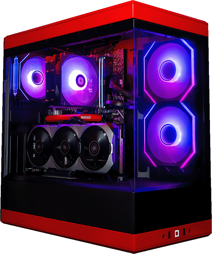Hyte Y40 Red, i5 12400F, 16GB DDR4, 1TB, 550W, RTX 3060 12GB, Standard Air