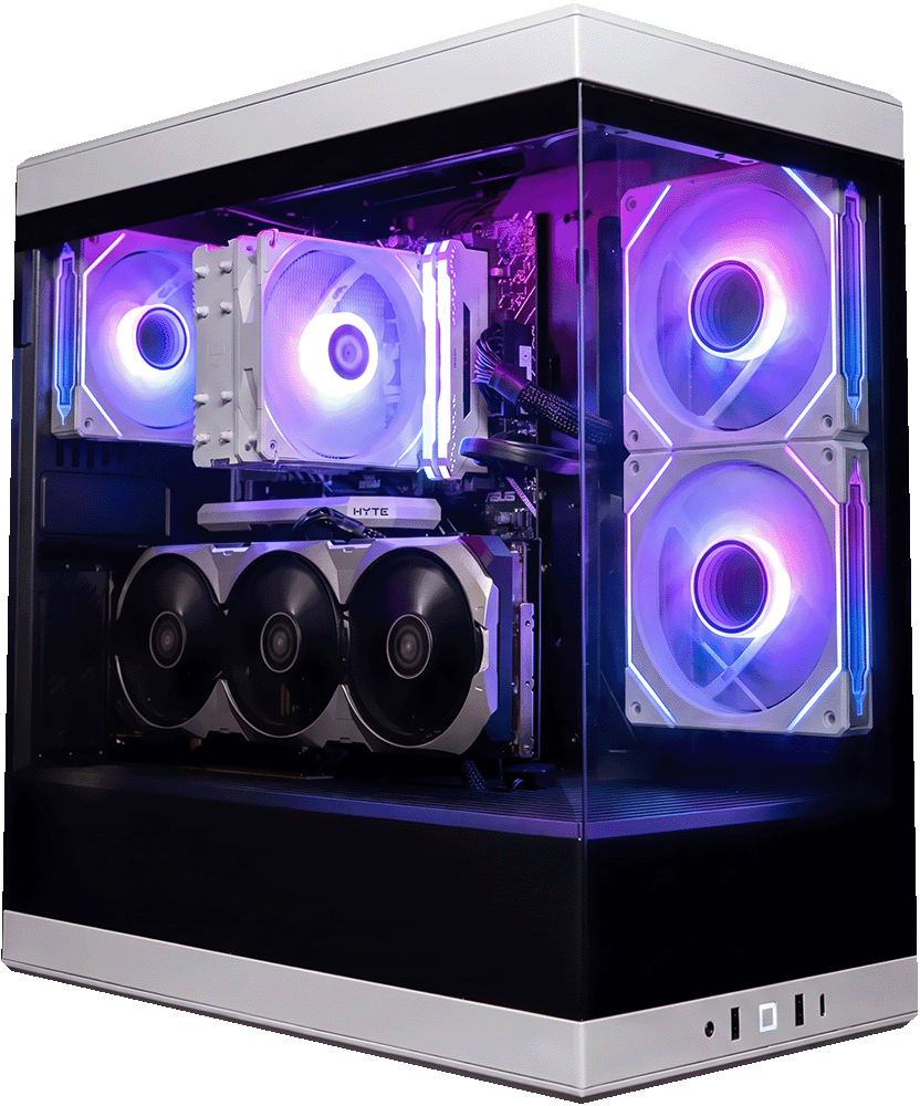 Hyte Y40 White, i9 14900KF, 32GB DDR4, 2TB, 1000W, RTX 5090 32GB, 360MM ARGB Water