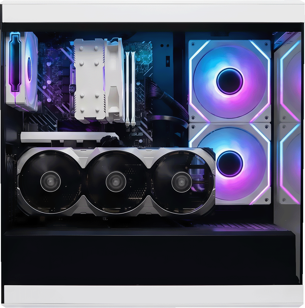 Hyte Y40 White, i9 14900KF, 32GB DDR4, 2TB, 1000W, RTX 5090 32GB, 360MM ARGB Water