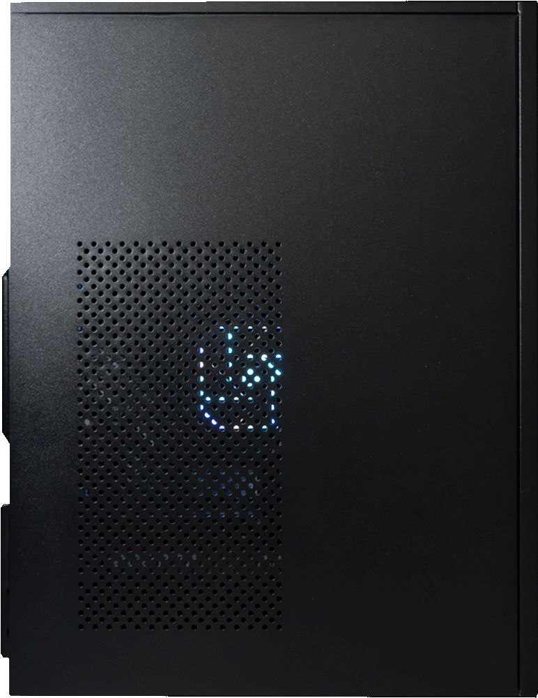 NanoBeast Black gaming PC, vented side panel