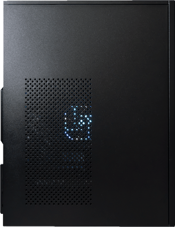 NanoBeast Black gaming PC, vented side panel