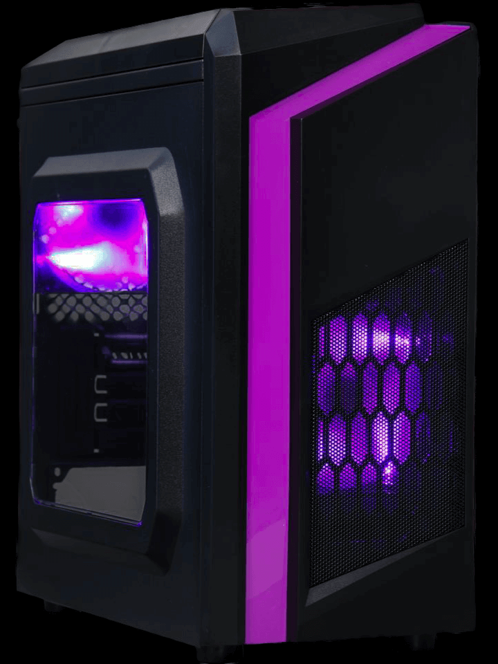 DIYPC F2 Purple Prebuilt Customizable Gaming PC