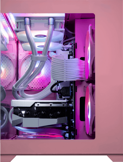 i9 14900KF, 32GB DDR5 RAM, 1TB SSD, RTX 4070 Ti, 240MM Water Cooling, Apevia Prism Pink