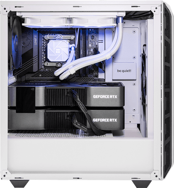 Dual RTX 3090 24GB GPU Pro Workstation - Intel - Pure 501 White