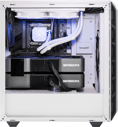 Dual RTX 3090 24GB GPU Pro Workstation - Intel - Pure 501 White