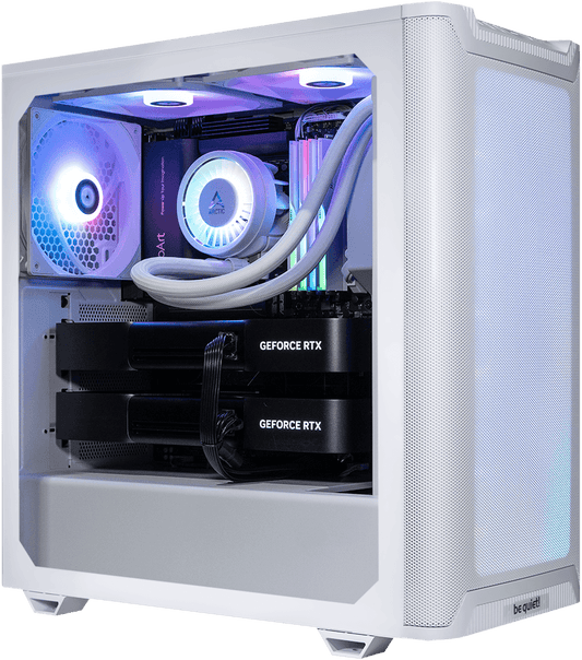 Dual RTX 5090 32GB GPU Pro Workstation - Intel - Pure 501 White