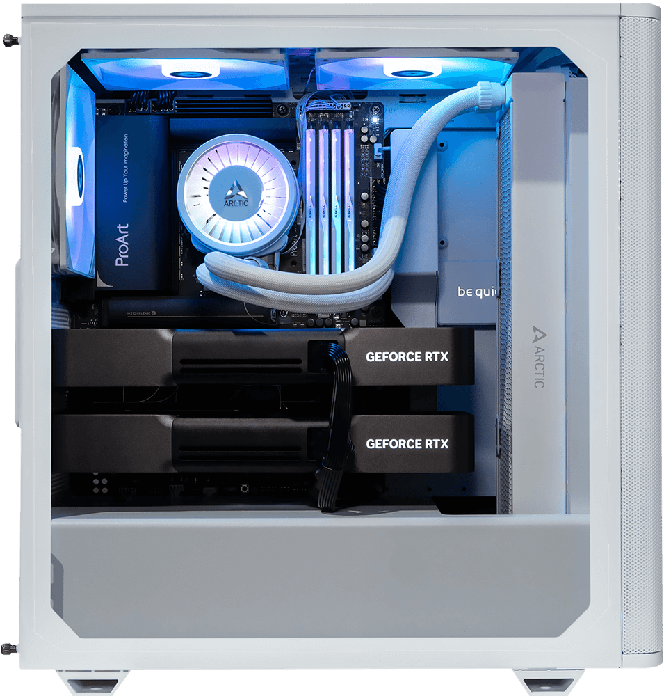 Dual RTX 5060 Ti 16GB GPU Pro Workstation - Intel - Pure 501 White