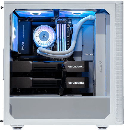 Dual RTX 4090 24GB GPU Pro Workstation - Intel - Pure 501 White