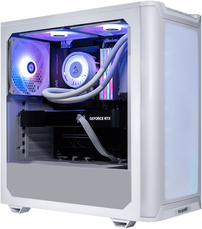 i9 14900KF, 32GB DDR5 RAM, 1TB SSD, RTX 4090 24GB, 360MM Water Cooling, Pure 501 White