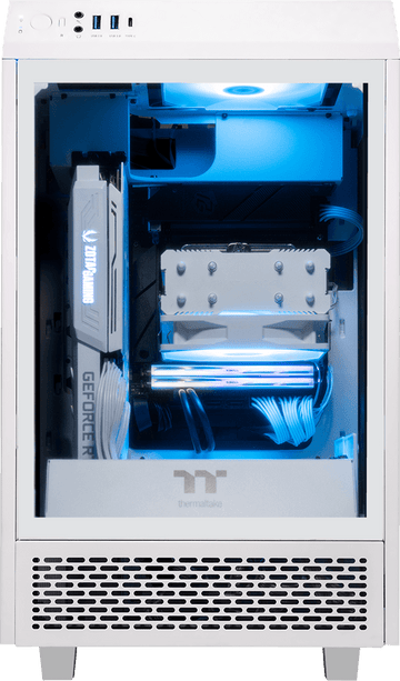 Tower 100 Mini White, Ryzen 5 9600X, 32GB DDR5, 2TB, 850W, RTX 5070 12GB, Upgraded RGB Air