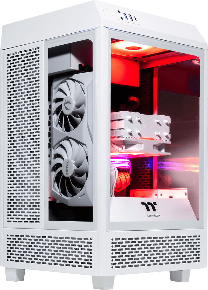 AMD 7800X3D, 32GB DDR5 RAM, 1TB SSD, RTX 4070 - Tower 100 Mini - White