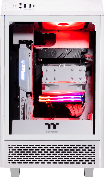 Tower 100 Mini White, Ryzen 5 9600X, 32GB DDR5, 2TB, 850W, RTX 5070 12GB, Upgraded RGB Air