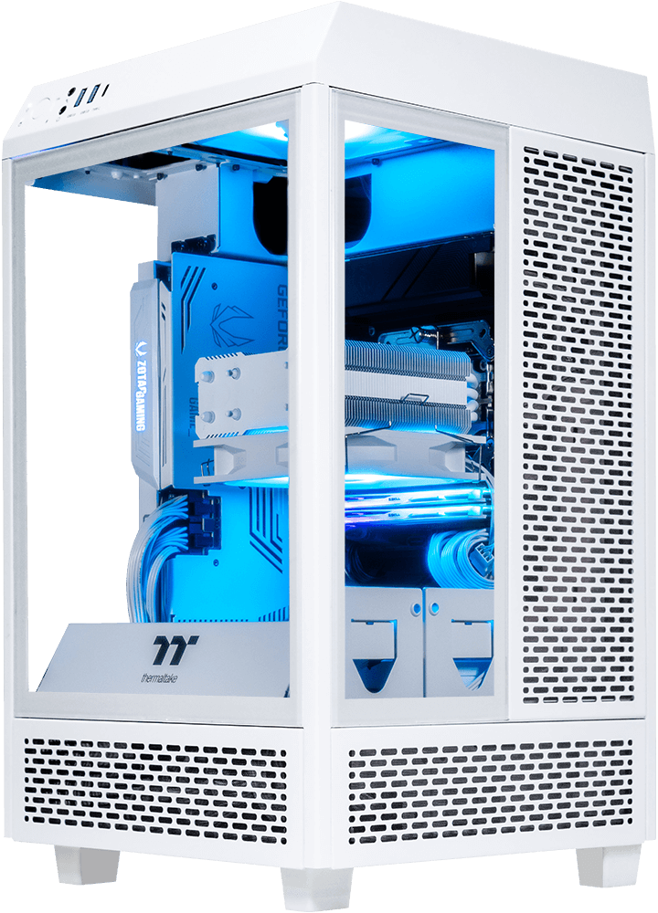 AMD 7800X3D, 32GB DDR5 RAM, 1TB SSD, RTX 4070 - Tower 100 Mini - White