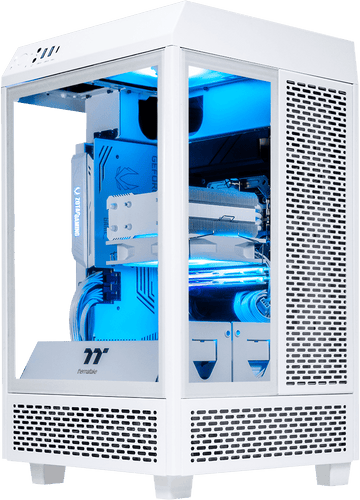 Tower 100 Mini White, Ryzen 5 9600X, 32GB DDR5, 2TB, 850W, RTX 5070 12GB, Upgraded RGB Air
