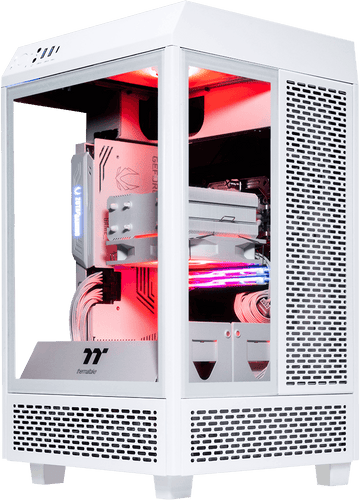 Tower 100 Mini White, Ryzen 5 9600X, 32GB DDR5, 2TB, 850W, RTX 5070 12GB, Upgraded RGB Air