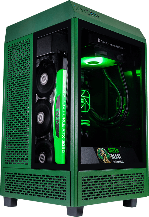 AMD Ryzen 9600X, 16GB DDR5 RAM, 1TB SSD, RTX 4070 - Tower 100 Mini Green