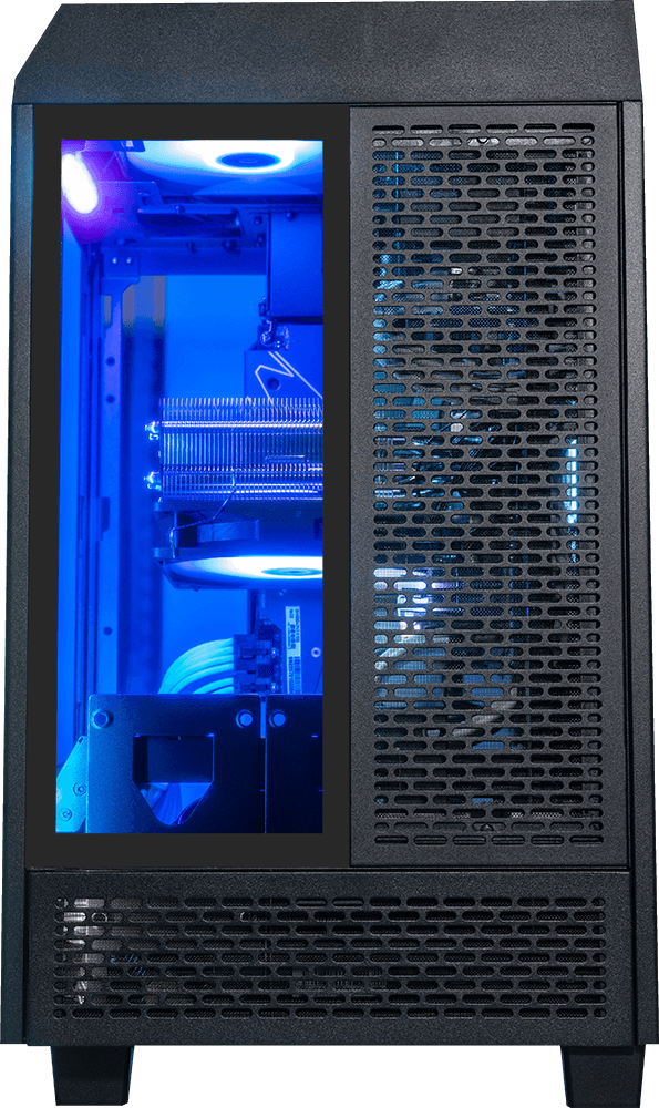 Tower 100 Mini Black, Ryzen 5 9600X, 32GB DDR5, 2TB, 850W, RTX 5070 12GB, Upgraded RGB Air