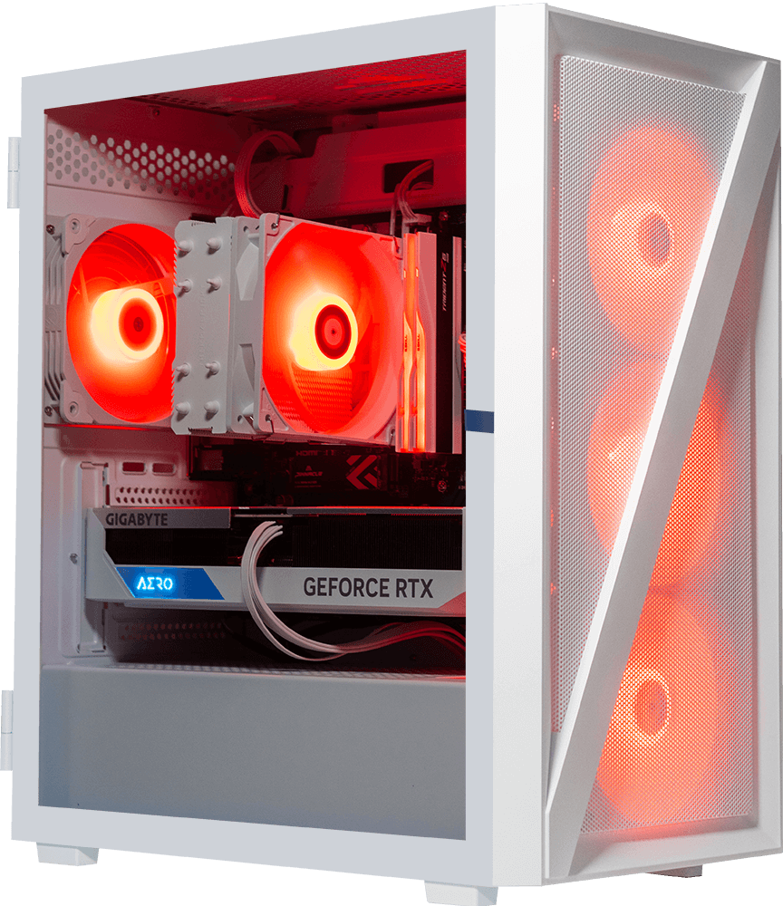 AMD 5500, 16GB RAM, 1TB SSD, RTX 3070 - Vetroo M05 White